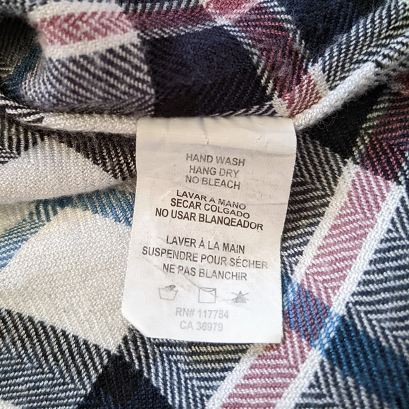 Rails White + Pink + Blue Plaid Flannel Button Down Shirt | S - Picture 10 of 12